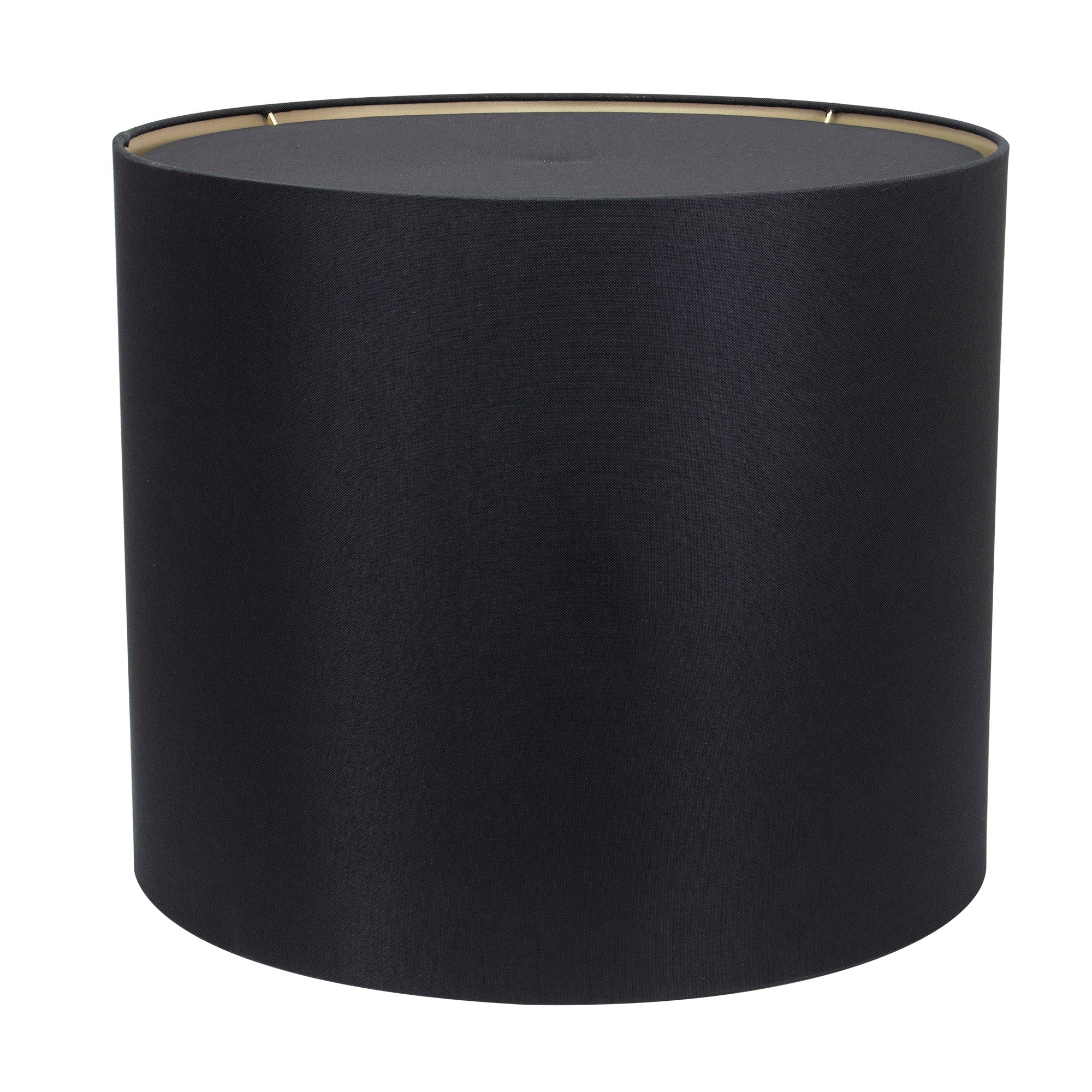 Round Black Leinen Drum Shade 19' x 19' x 16''