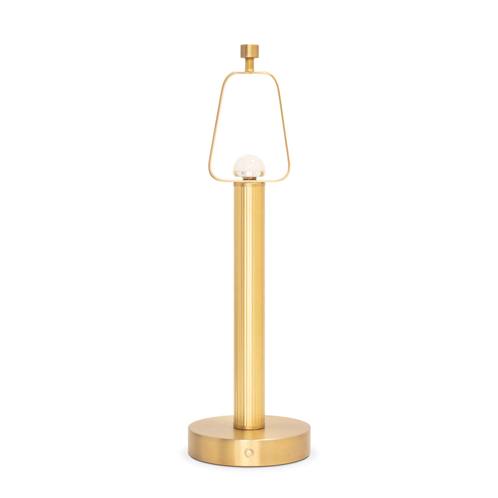 Wiederaufladbare Lampe aus grünem Glas