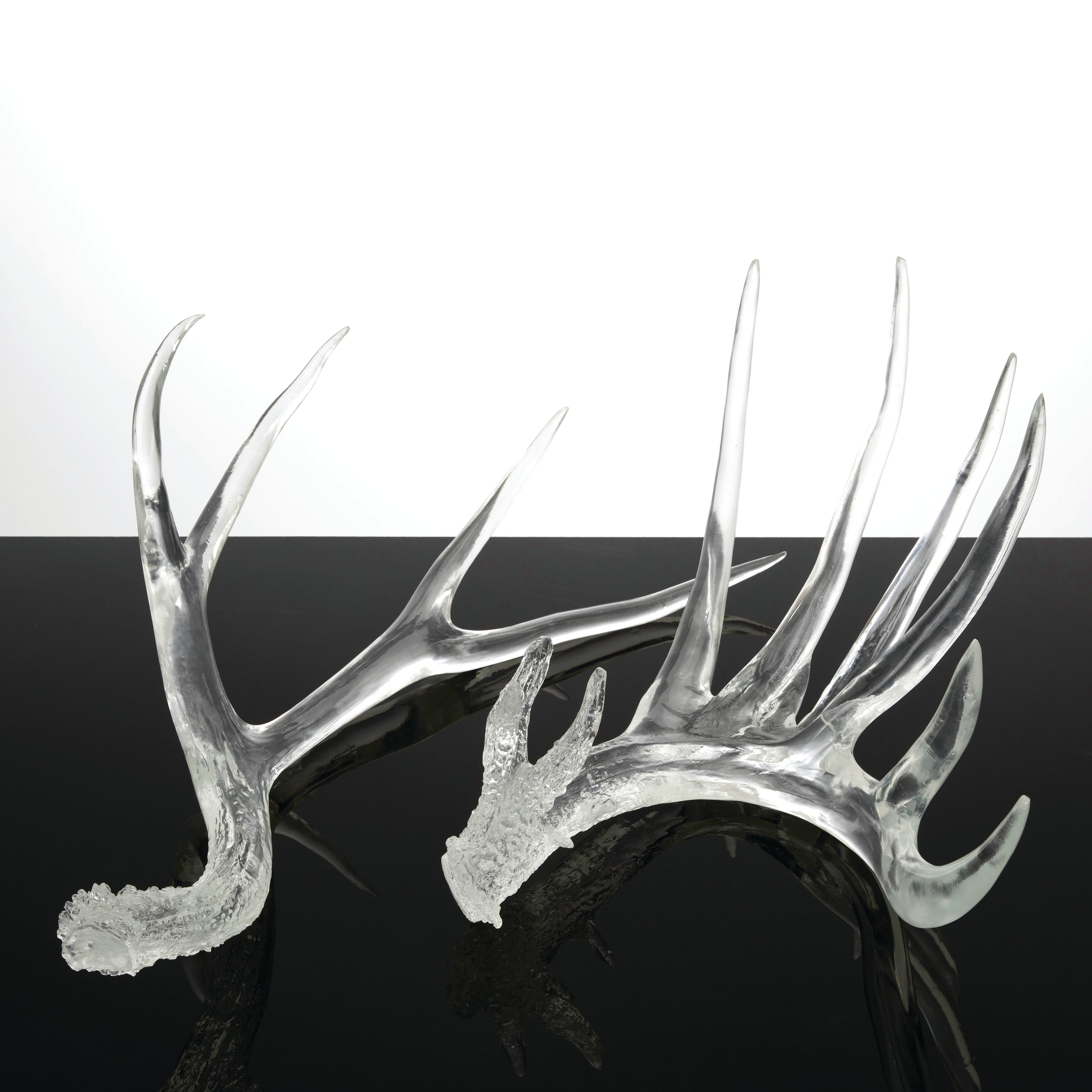 Klare Geweihe Skulptur Set