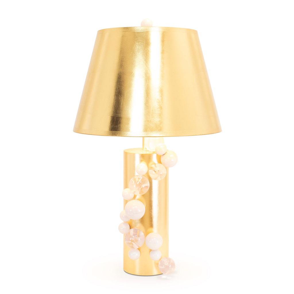 Buble' Tischlampe mit Gold Taperd Shade
