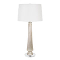 Silber Squire Tischlampe - mit Casual Linen Shade