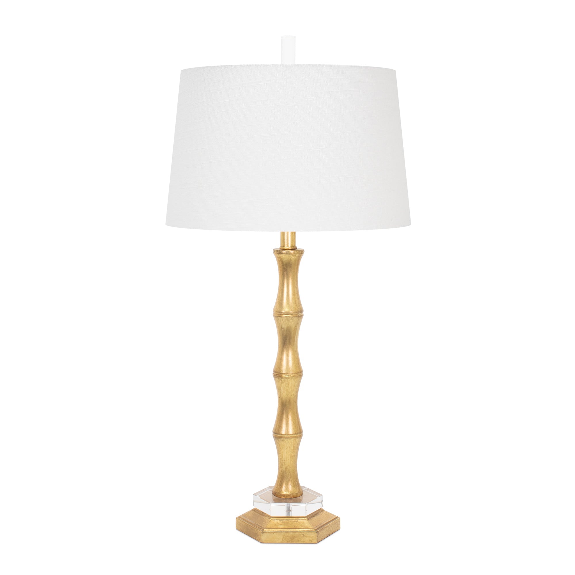Gold Moso Tischlampe mit Casual Linen Shade