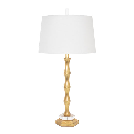 Gold Moso Tischlampe mit Casual Linen Shade