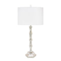 Silber Moso Tischlampe mit Casual Linen Shade