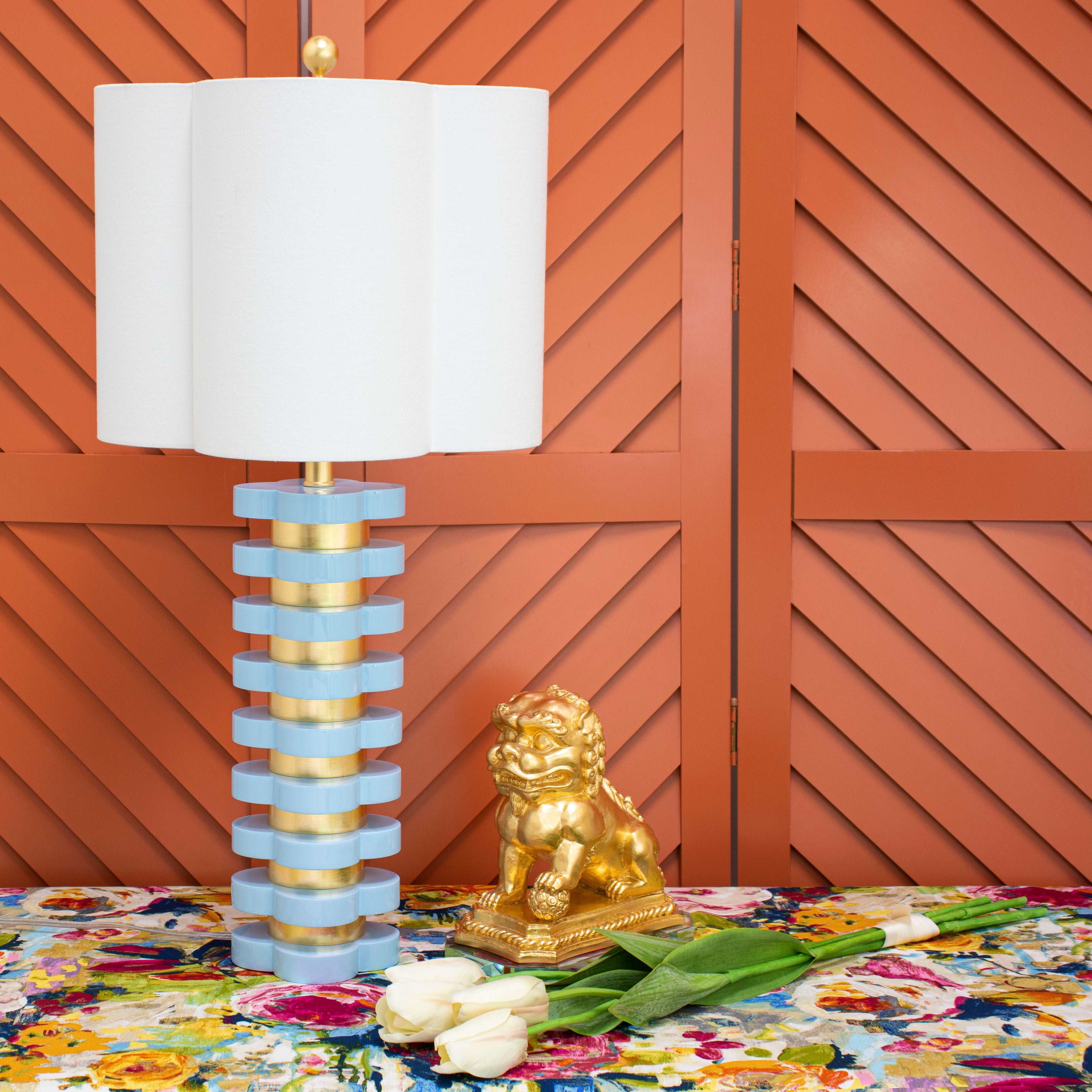 Quatrefoil Lampe Light Blue
