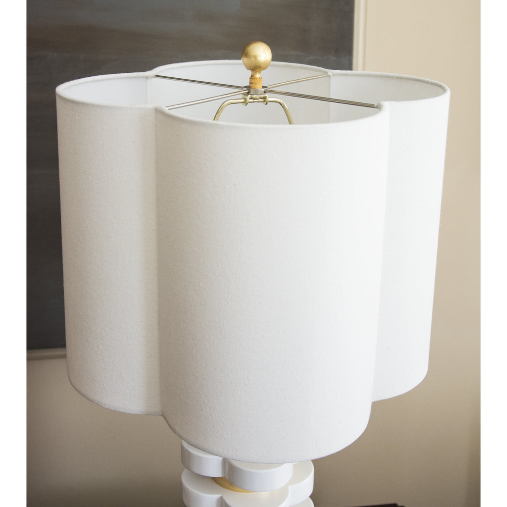 Quatrefoil Lampe Weiß