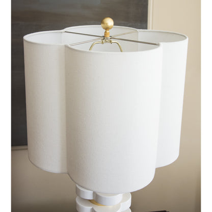 Quatrefoil Lampe Weiß