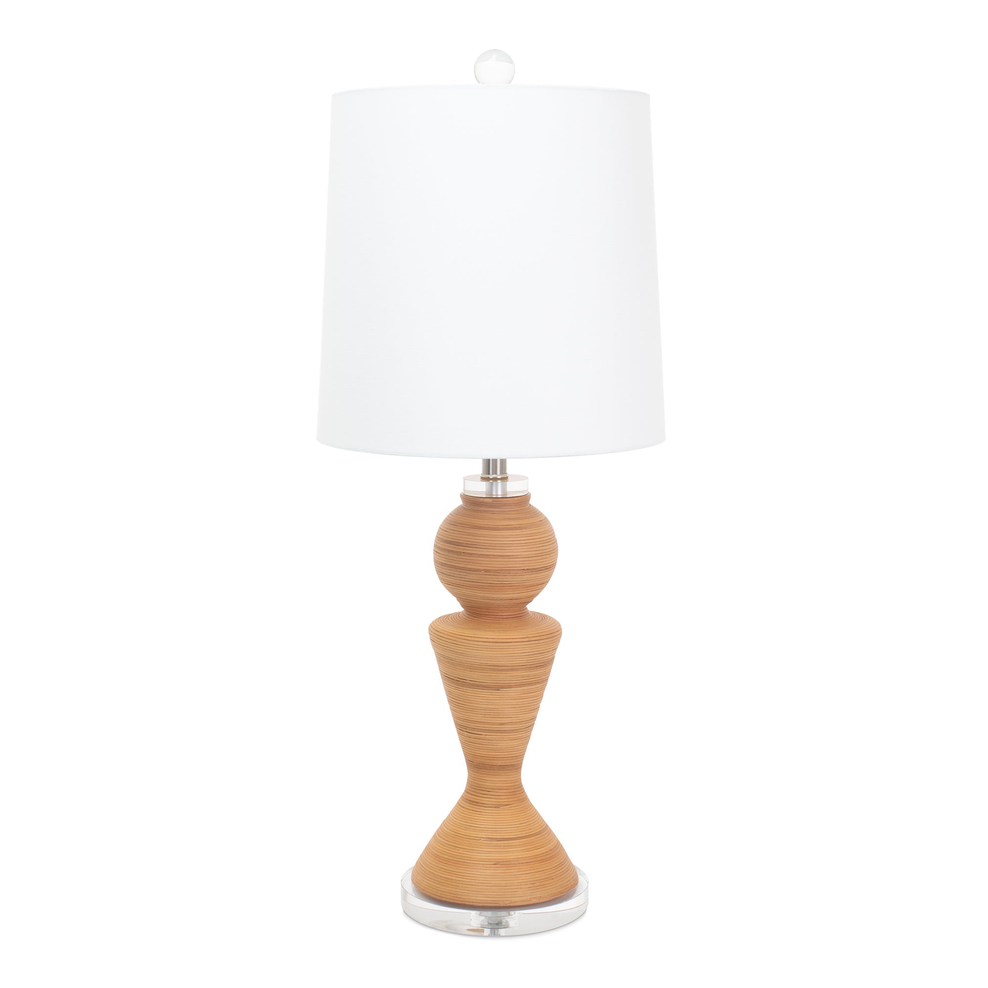 Natürliche Rattantischlampe