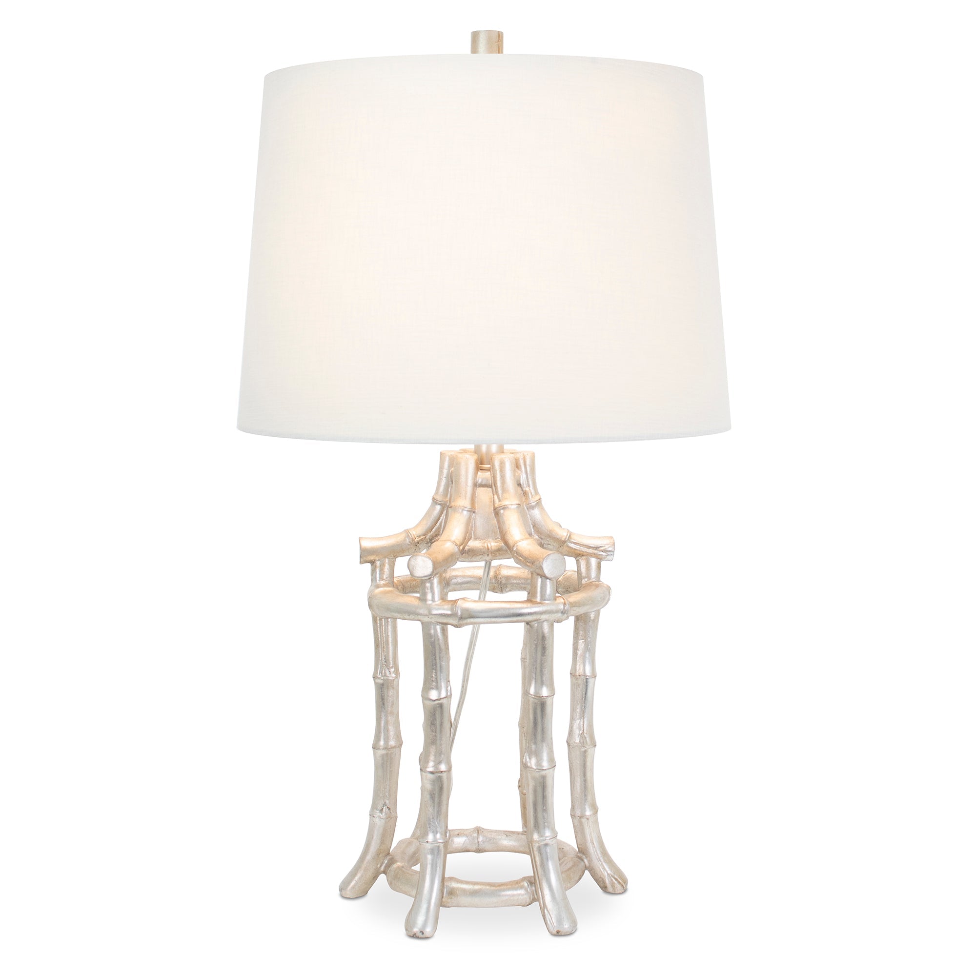 Bambustischlampe, Silber
