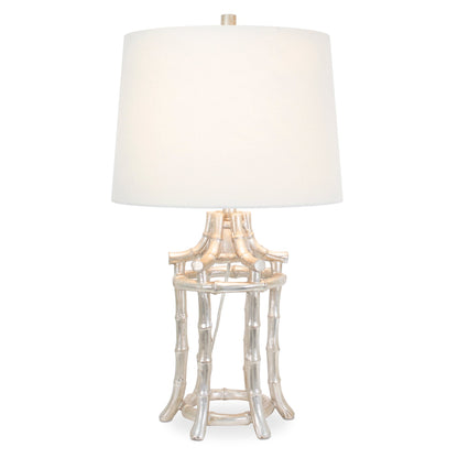 Bambustischlampe, Silber