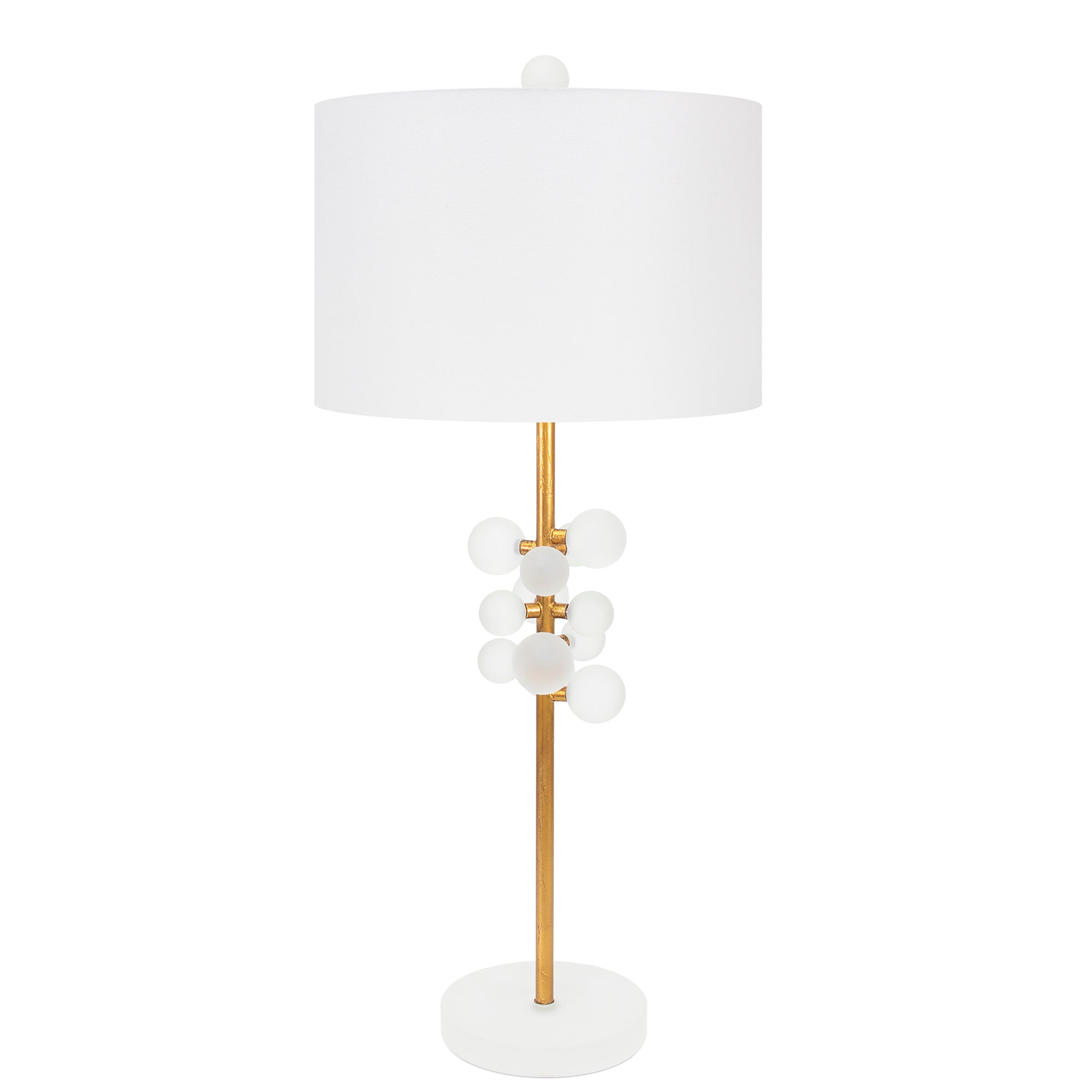 Holmes Tischlampe mit 15x15x10 Classic White Linen Shade