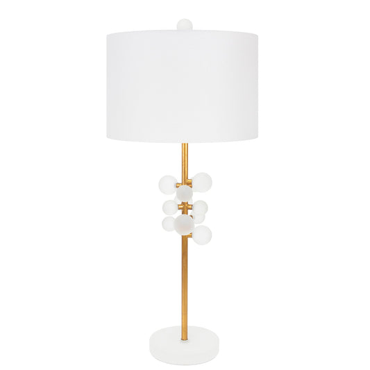 Holmes Tischlampe mit 15x15x10 Classic White Linen Shade