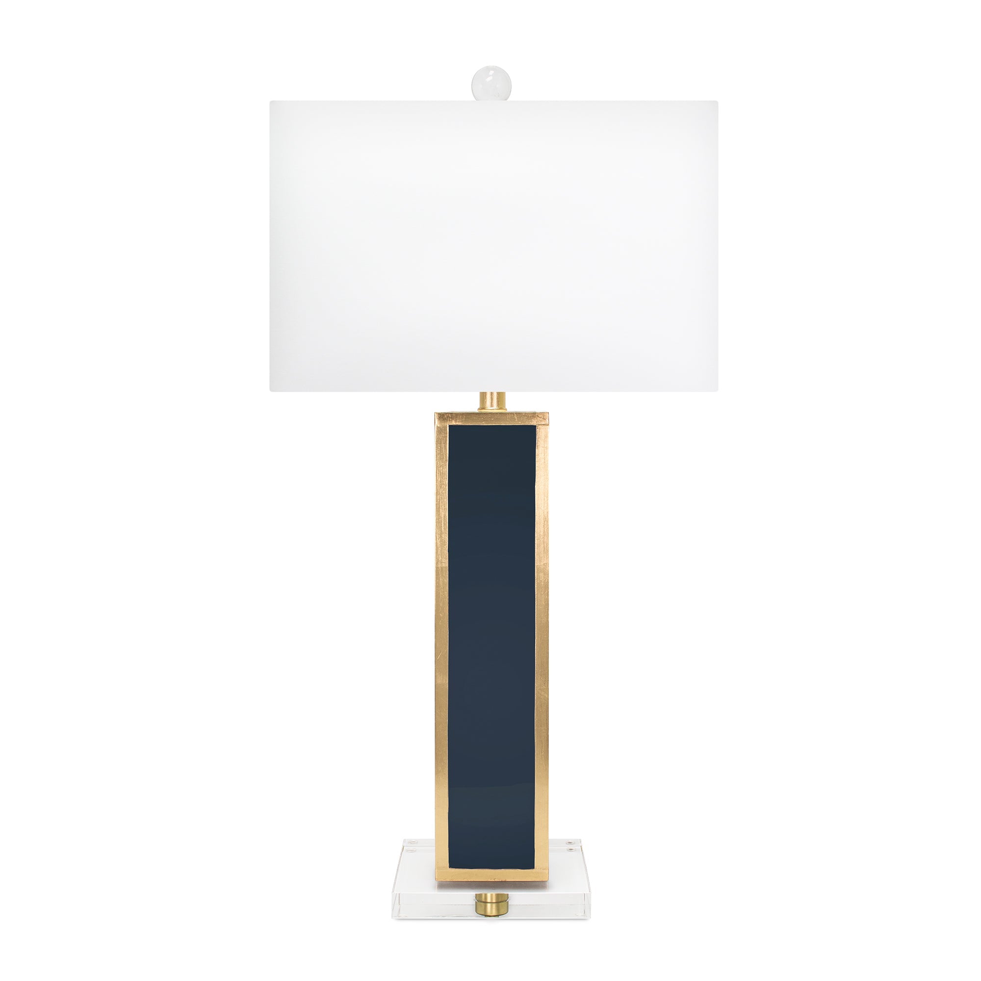 Blair Naval und Gold Tischlampe mit Schatten