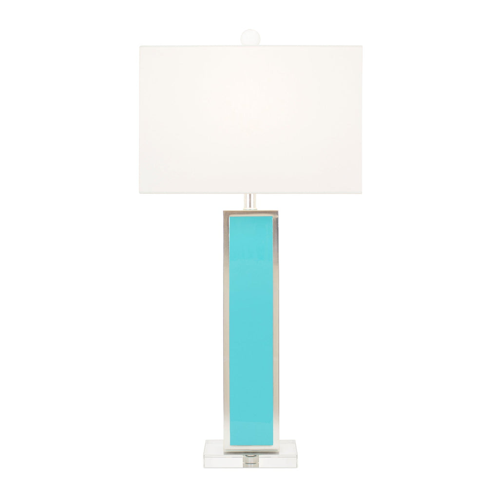 31.5'H Blair Tischlampenbasis - Calypso Blue/Silver (Basis, Harfe, Finial)