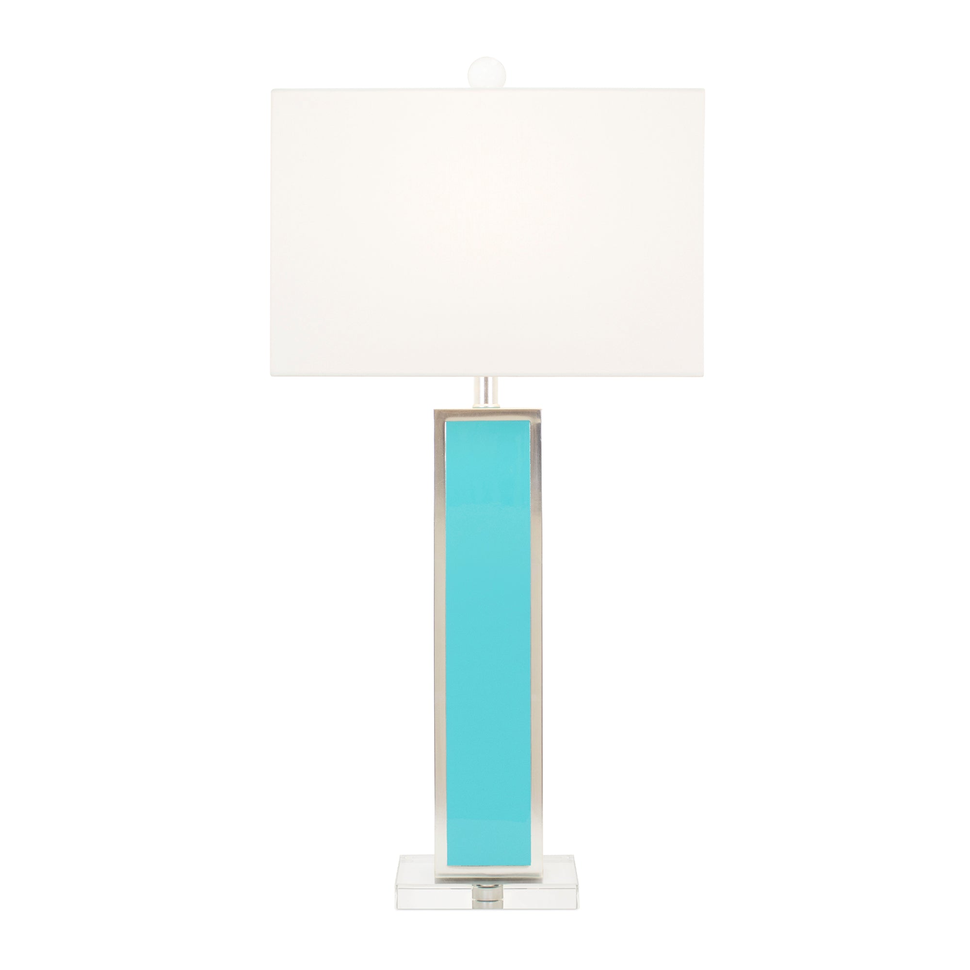 31.5'H Blair Tischlampenbasis - Calypso Blue/Silver (Basis, Harfe, Finial)