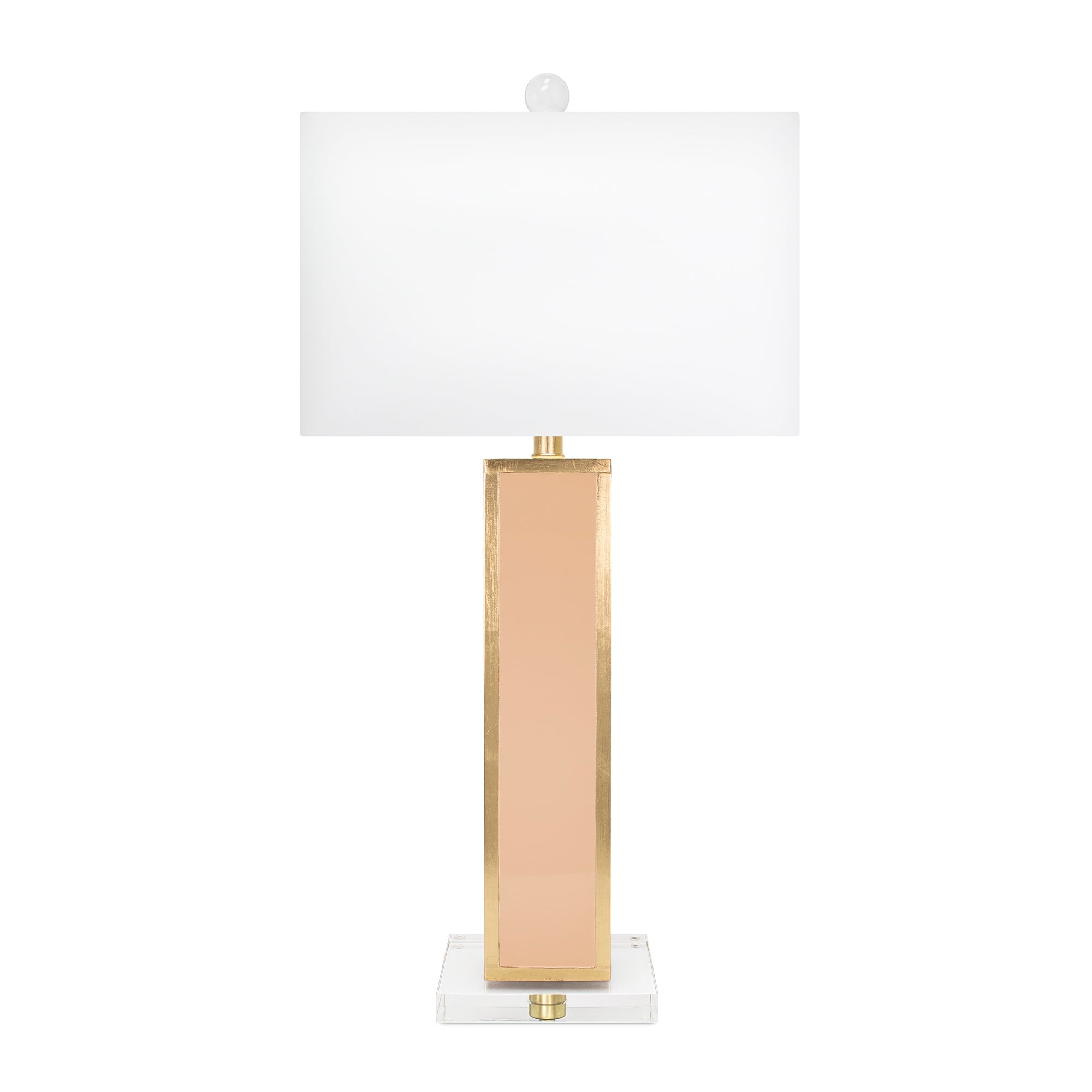 Blair Blush Pink und Gold Tischlampe mit Schatten