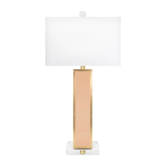 Blair Blush Pink und Gold Tischlampe mit Schatten