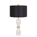 Venecia Tischlampe mit 16x16x10 Schwarzer Leinenschatten