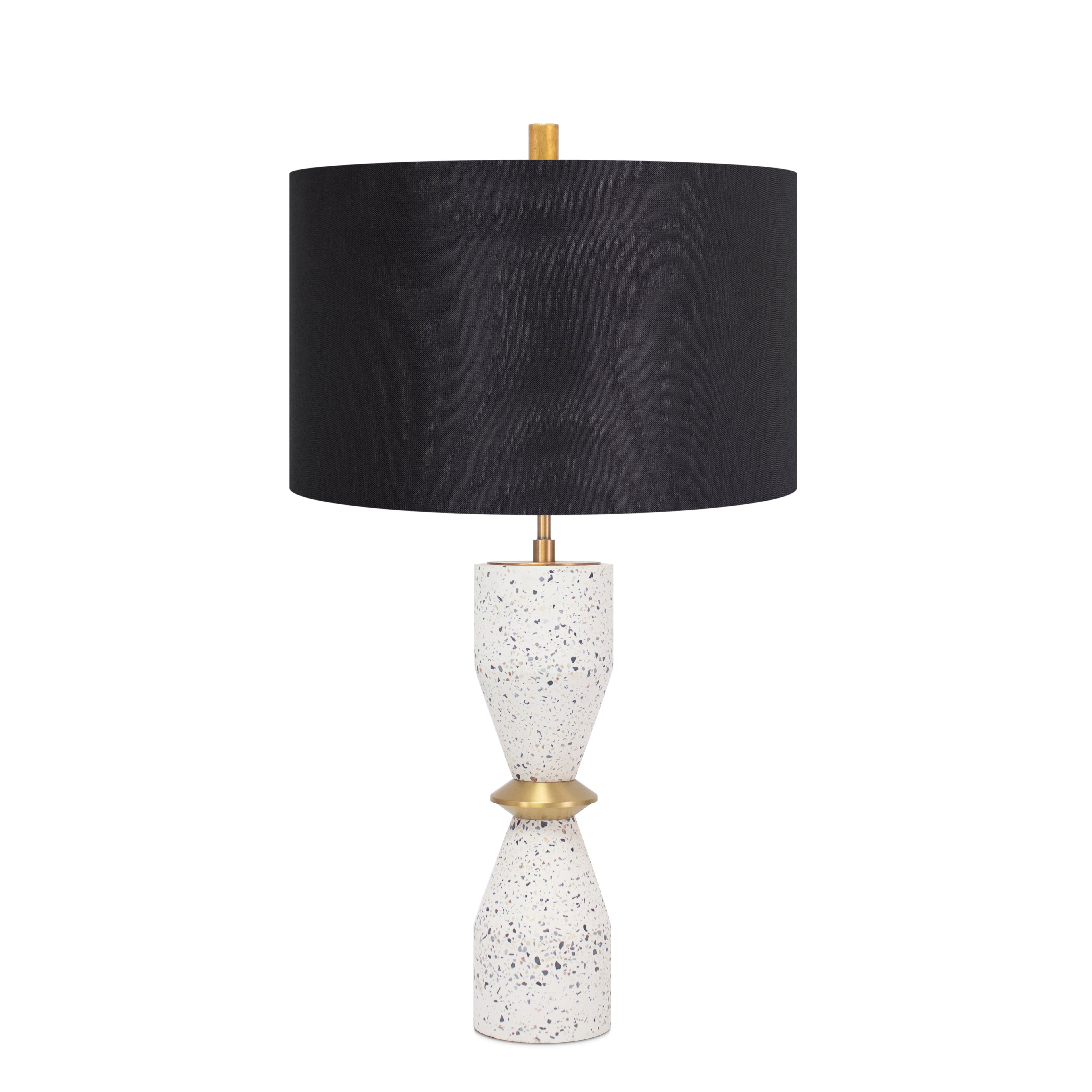Venecia Tischlampe mit 16x16x10 Schwarzer Leinenschatten