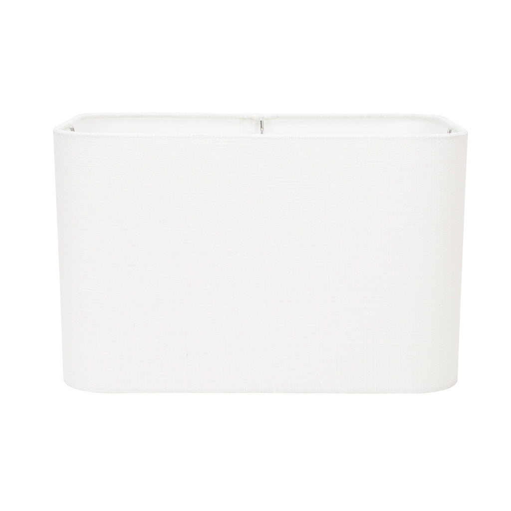 14' x 9' x 9' gerundete rechteckförmige Hardback White Casual Linen Shade