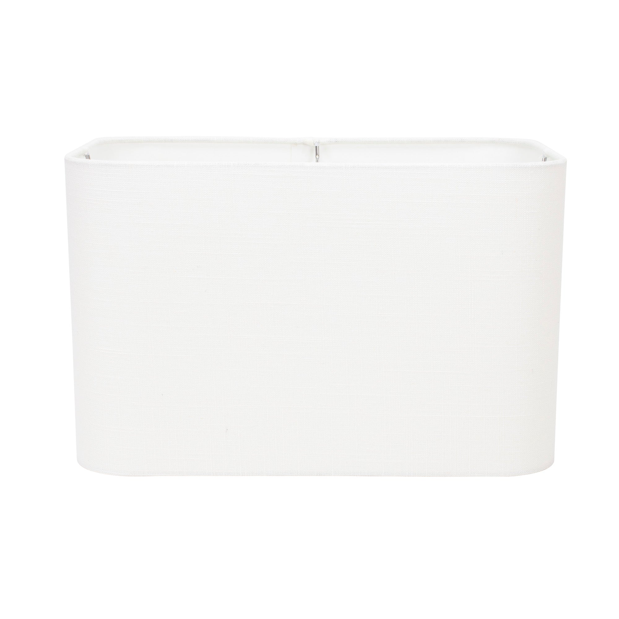14' x 9' x 9' gerundete rechteckförmige Hardback White Casual Linen Shade