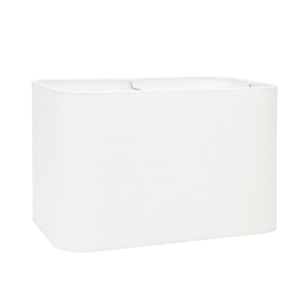 14' x 9' x 9' gerundete rechteckförmige Hardback White Casual Linen Shade