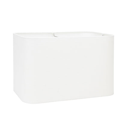 14' x 9' x 9' gerundete rechteckförmige Hardback White Casual Linen Shade