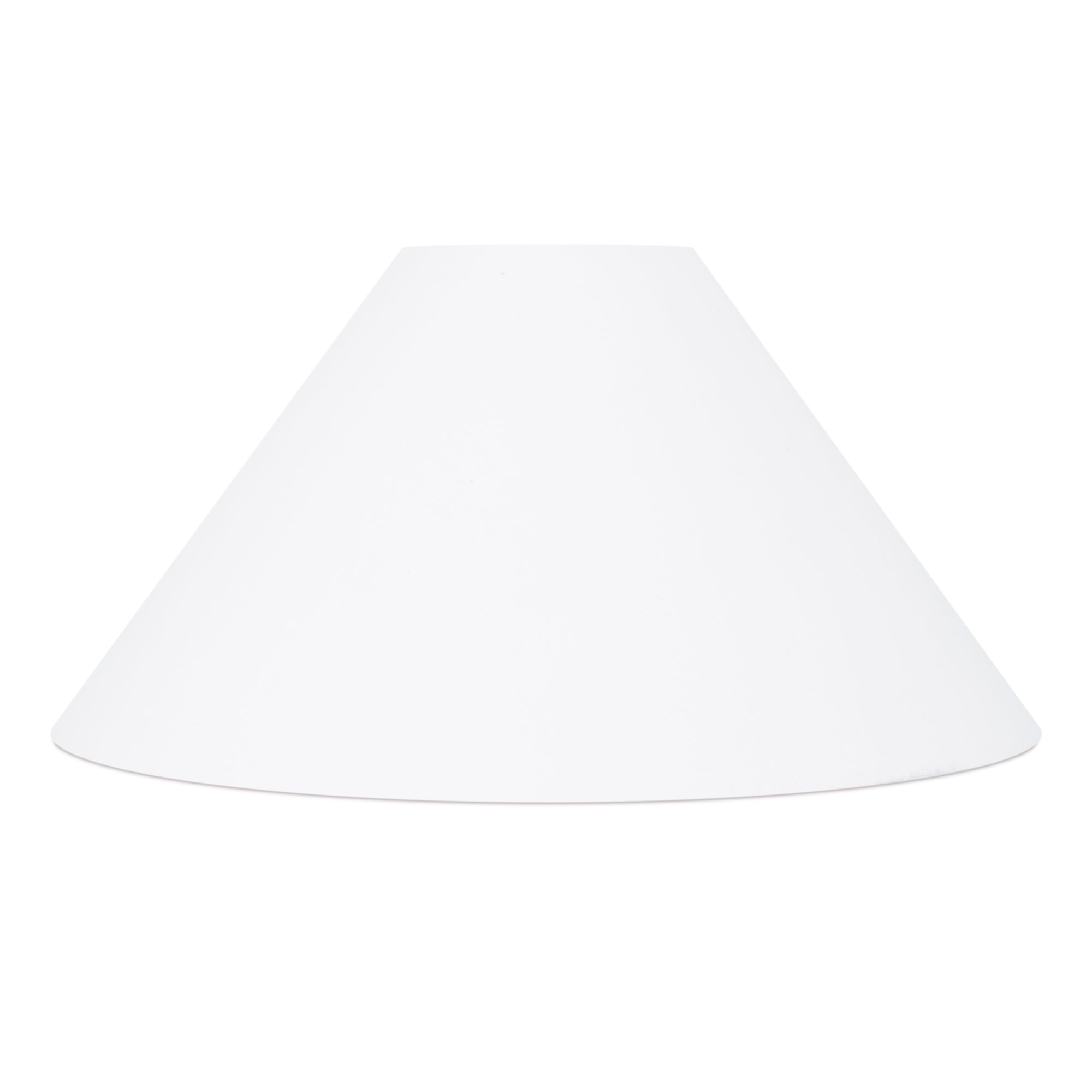 Coolie Shade — Pure White Slub Linen, White lining