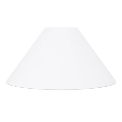 Coolie Shade — Pure White Slub Linen, White lining