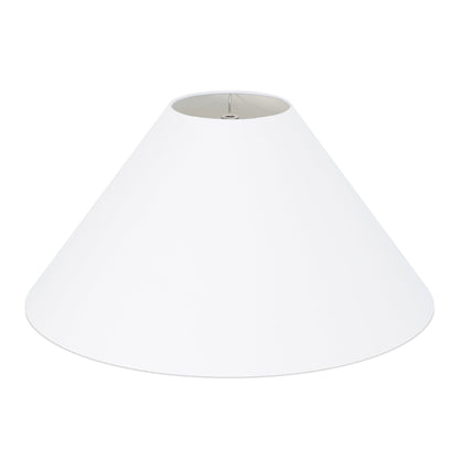 Coolie Shade — Pure White Slub Linen, White lining