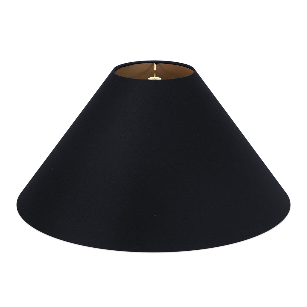 Coolie Shade in Schwarz Leinen mit Gold Lining