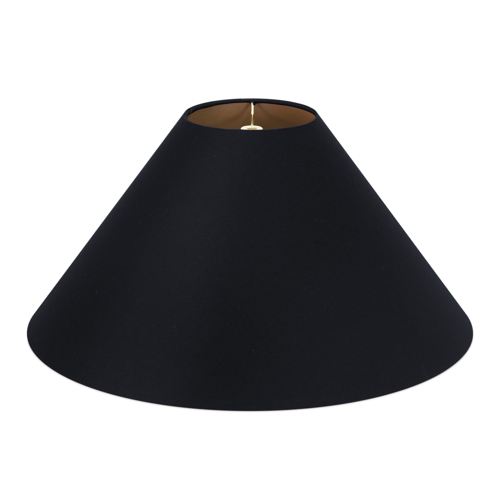 Coolie Shade in Schwarz Leinen mit Gold Lining