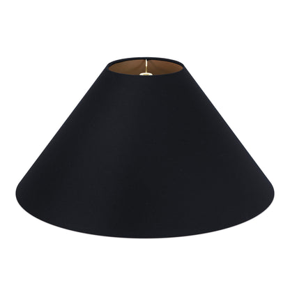 Coolie Shade in Schwarz Leinen mit Gold Lining