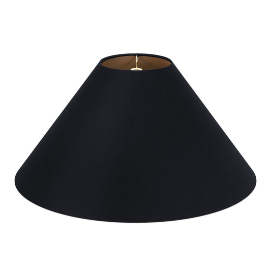 Coolie Shade in Schwarz Leinen mit Gold Lining