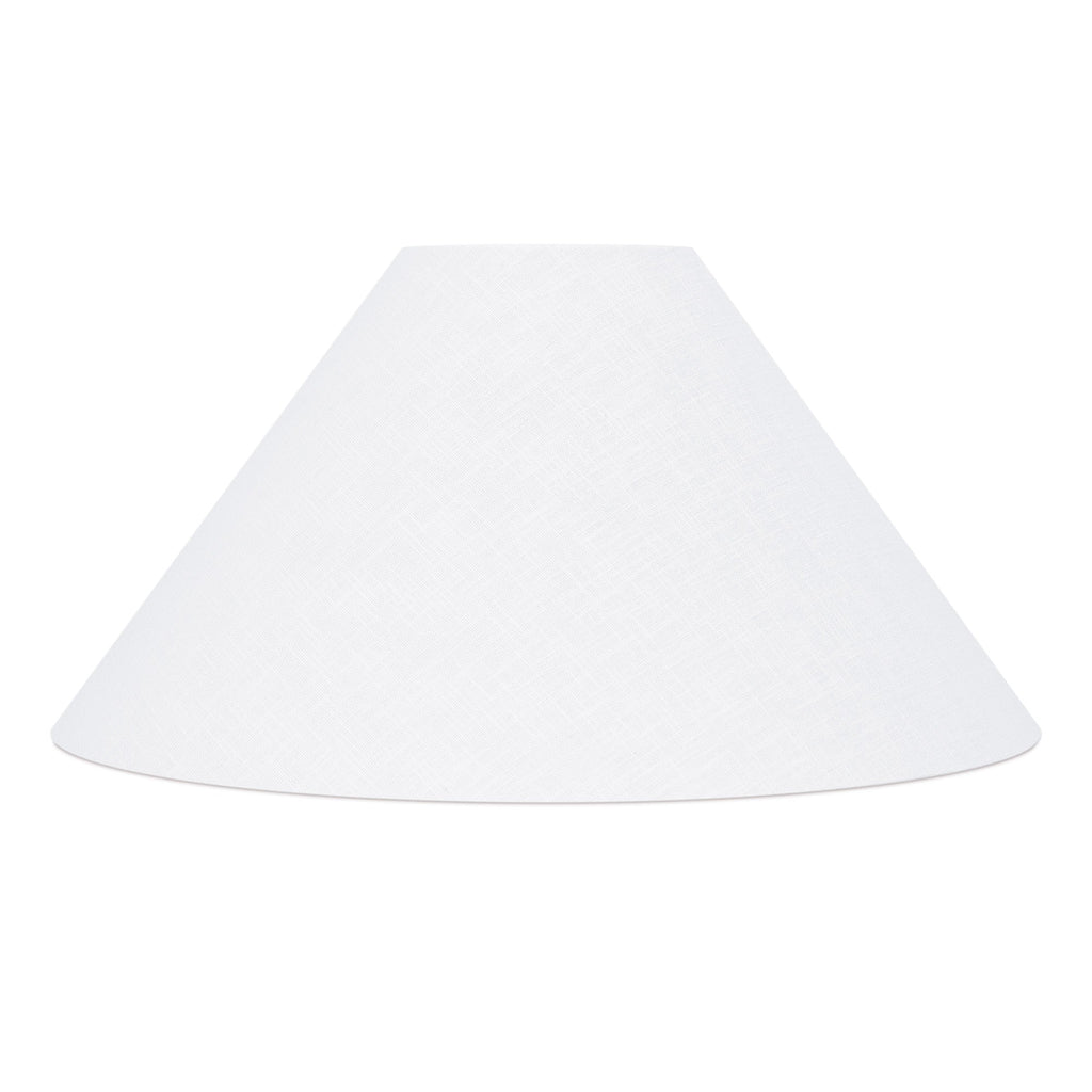 Coolie Shade in Pure White Slub Linen