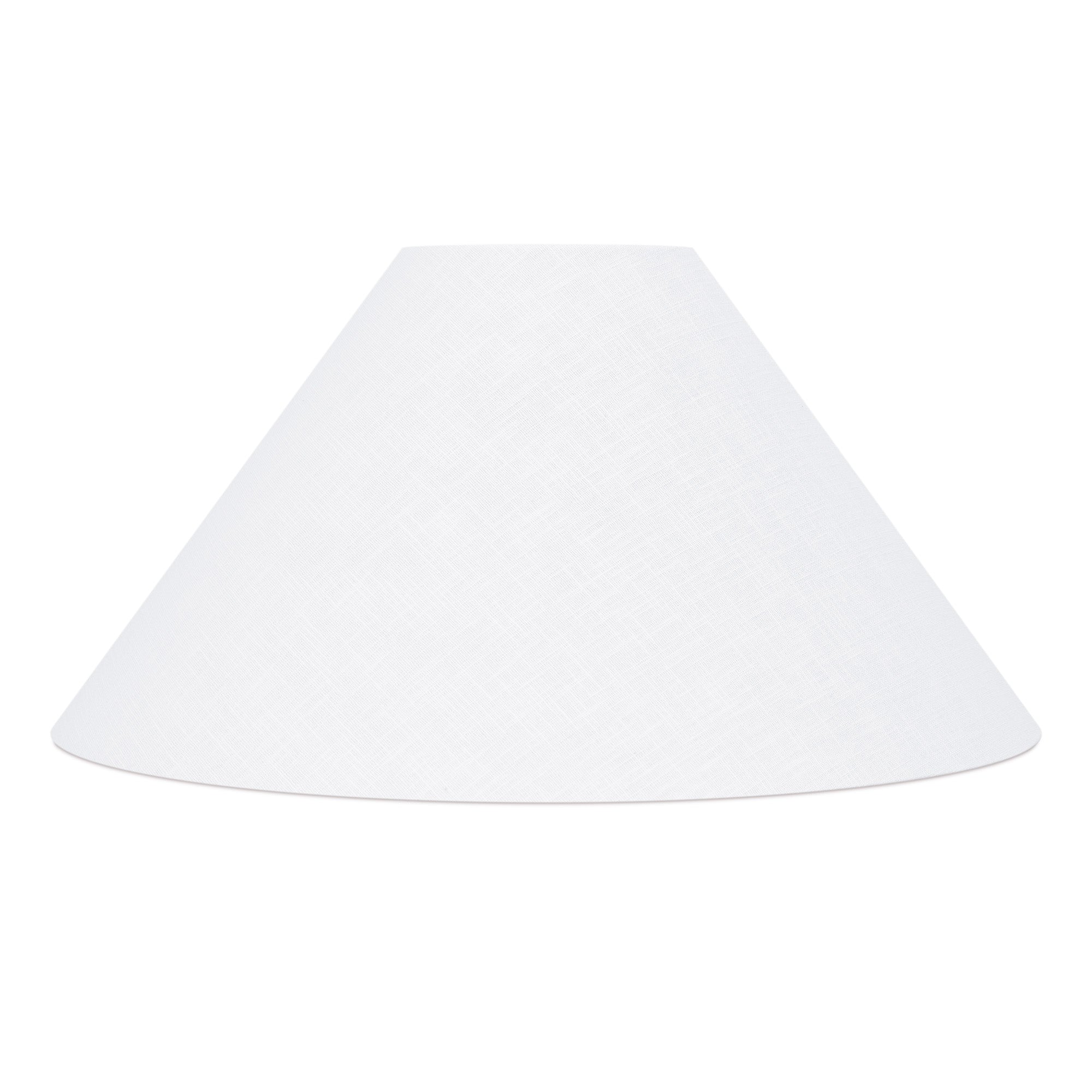 Coolie Shade in Pure White Slub Linen