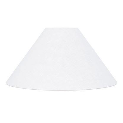 Coolie Shade in Pure White Slub Linen