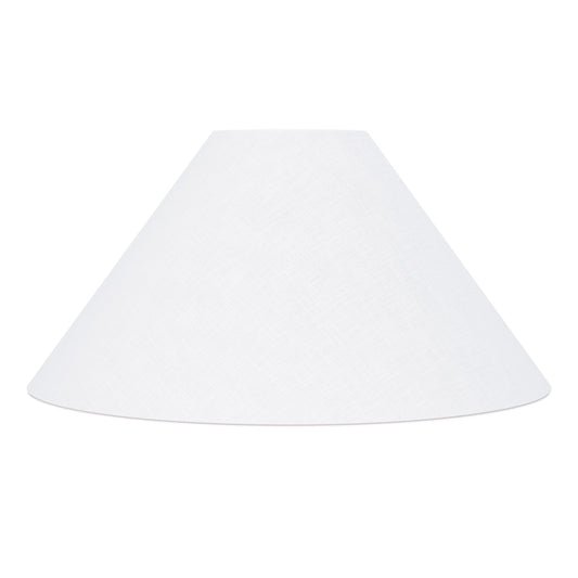 Coolie Shade in Pure White Slub Linen