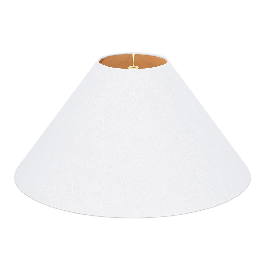 Coolie Shade in Pure White Slub Linen