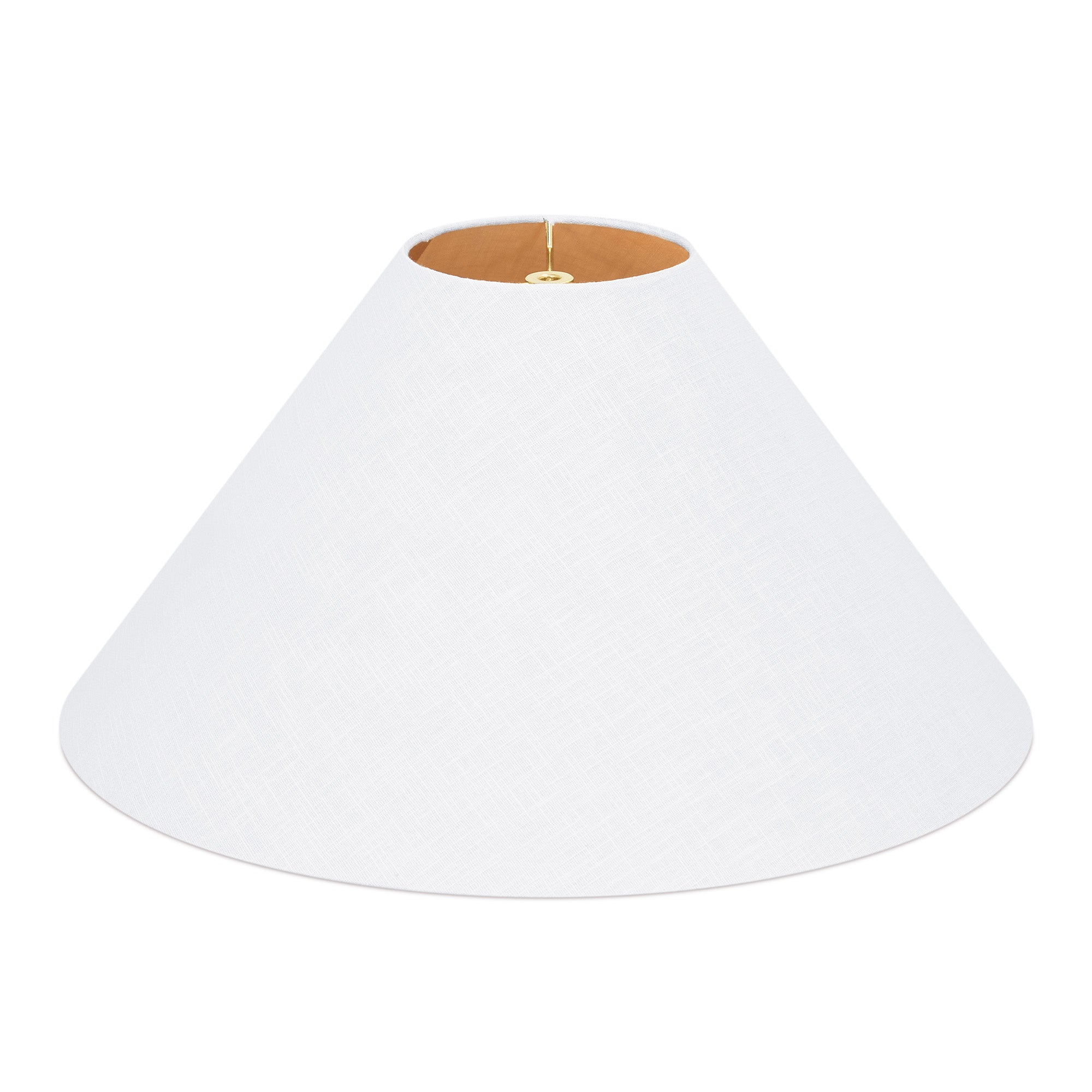 Coolie Shade in Pure White Slub Linen