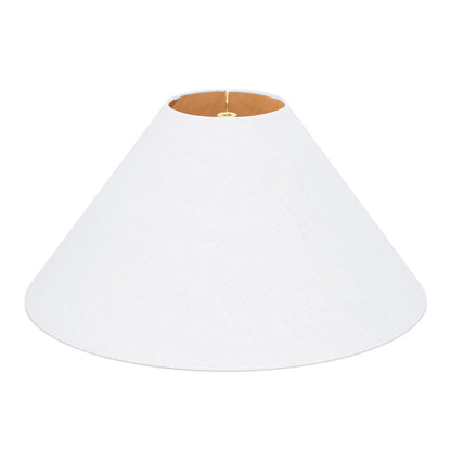 Coolie Shade in Pure White Slub Linen