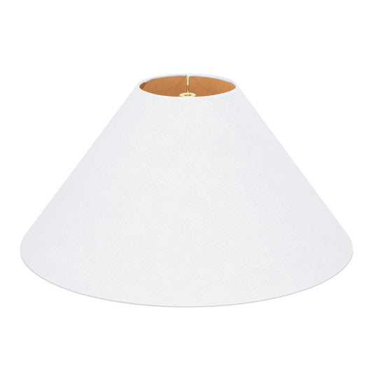 Coolie Shade in Pure White Slub Linen