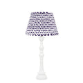 Weiße Spindeltischlampe mit Pleated Soft Hardback Shade