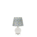Milchig Weiße Delia Accent Lampe - mit Hand Pleated Floral Shade
