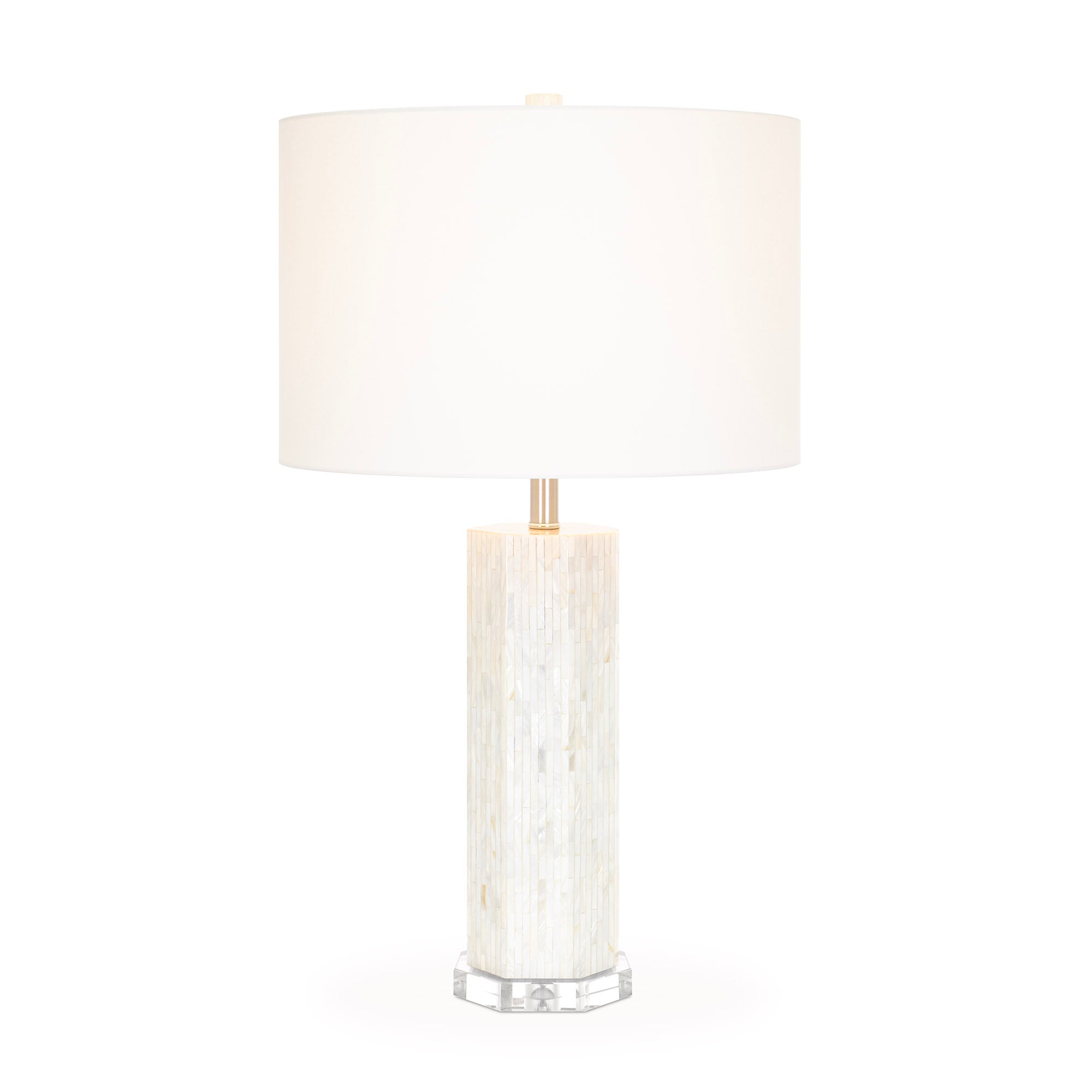 29'H Oactagonal MOP Tischlampe