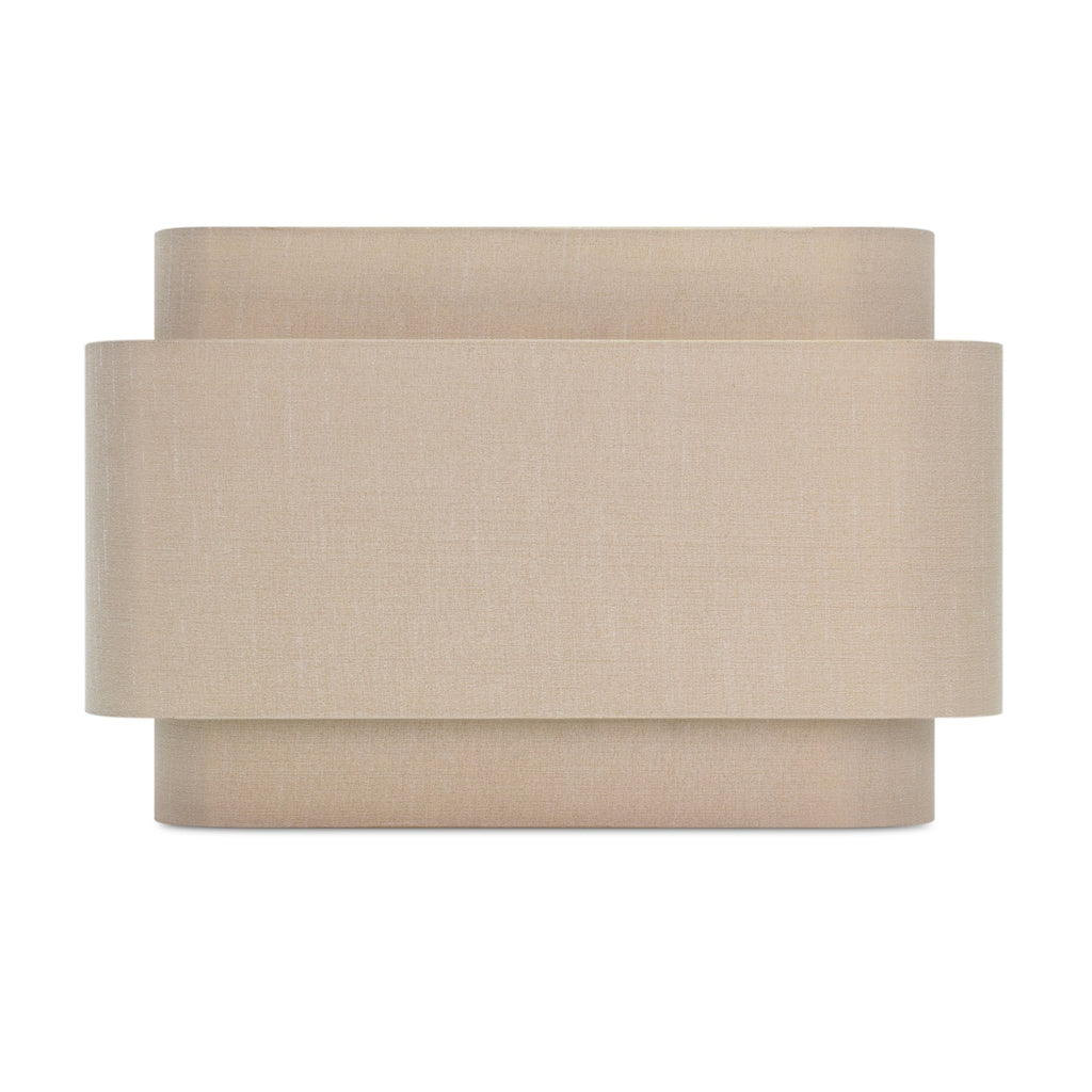 Triple Stack Tan Faux Silk Shade