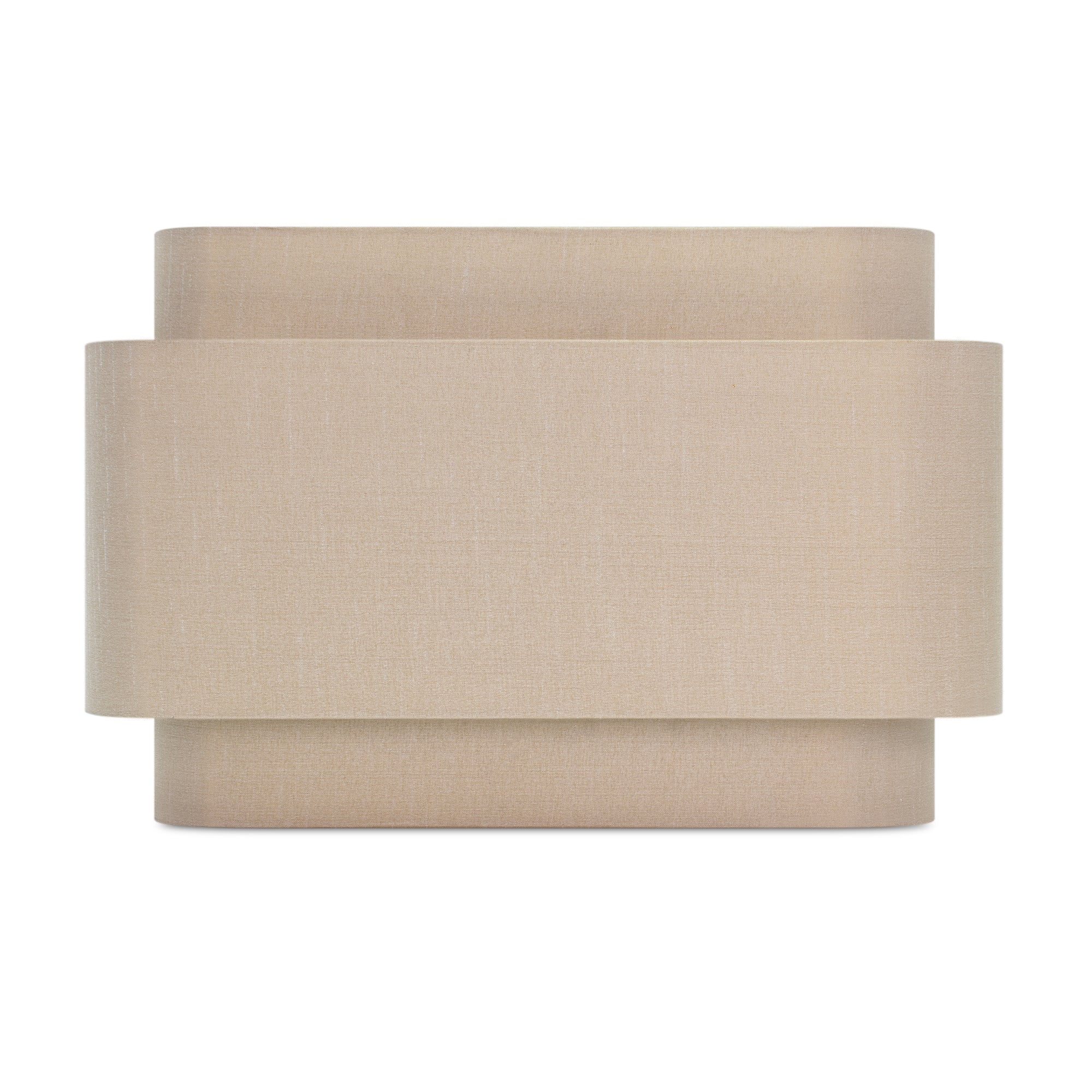 Triple Stack Tan Faux Silk Shade
