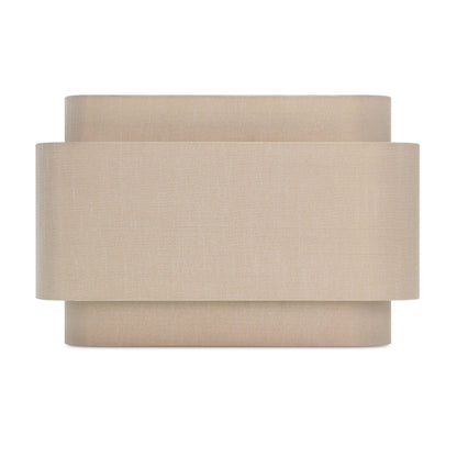 Triple Stack Tan Faux Silk Shade
