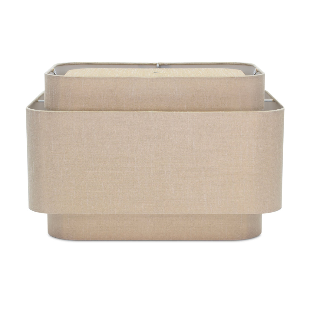Triple Stack Tan Faux Silk Shade