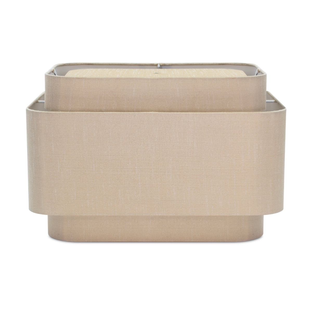 Triple Stack Tan Faux Silk Shade